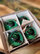 Globuri de Crăciun TETRAO verde lucios - animale 8 cm, 4 buc