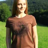Dámske poľovnícke tričko tetrao diviak veľký - hnedé - polovnicke_tricko_tetrao_s_motívom_zveri (12)