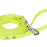Vodítko do ruky biothane ploché žlté - firedog_biothane_dog_leash_13mm_with_handle_neon_yellow-34819