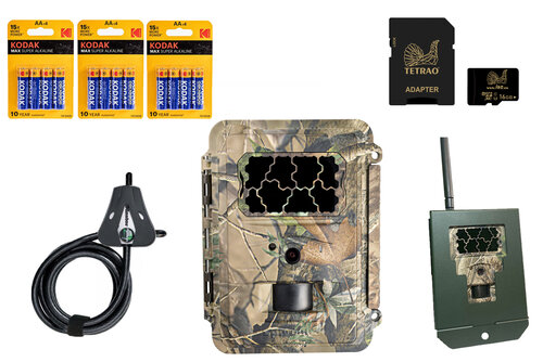 Set complet, cameră de vânătoare TETRAO Spromise S308 30Mpx 940nm
