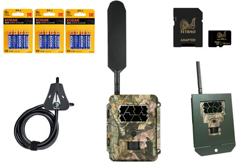 Set complet, cameră de vânătoare TETRAO Spromise S328 30Mpx 940nm MMS/2G