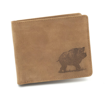 Bőr pénztárca TETRAO – vaddisznó vízszintes