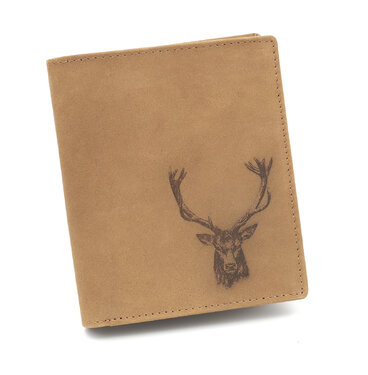 Bőr pénztárca – szarvas fej magas
