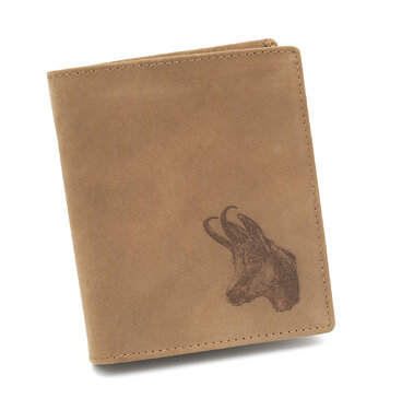 Bőr pénztárca TETRAO – zerge magas