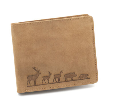 Bőr pénztárca TETRAO kalappal vízszintes