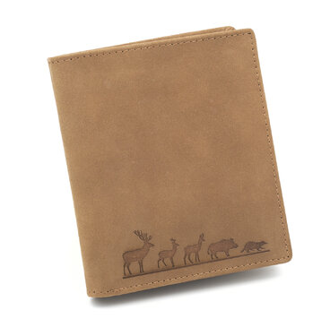 Bőr pénztárca TETRAO kalappal magas