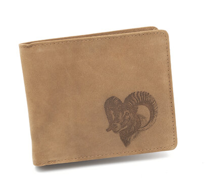 Bőr pénztárcza TETRAO - muflon vízszintes
