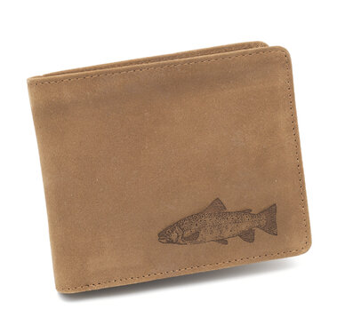 Bőr pénztárca TETRAO - pisztráng vízszintes