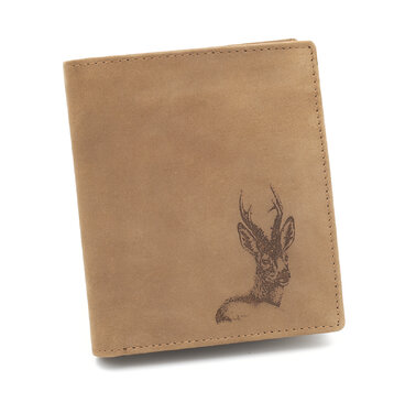 Bőr pénztárca TETRAO – őzbak fej magas