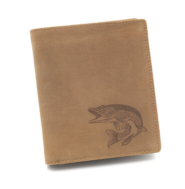 Bőr pénztárca TETRAO csuka magas
