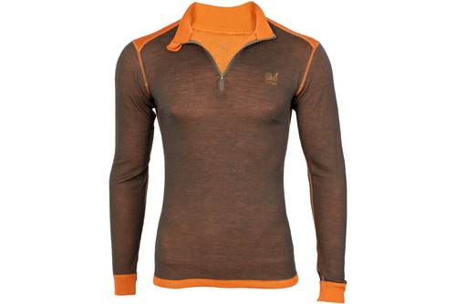 Lenjerie termică pentru bărbați de vânătoare TETRAO Achillea Gen.II - tricou polo cu mânecă lungă și lână Merinos