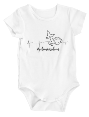 Body dziecięce TETRAO, krótki rękaw - białe