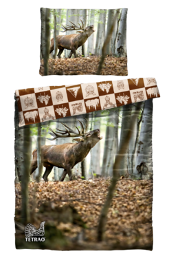 Kétoldalas ágynemű cipzárral TETRAO – Szarvas 