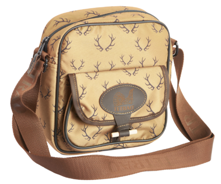 Poľovnícka kapsa TETRAO Old England A5 - hnedá s parohmi