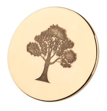 Arany fülbevaló medál TETRAO tölgy