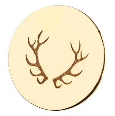 Arany fülbevaló medál TETRAO szarvas