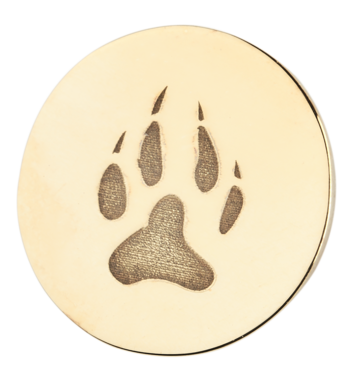 Arany fülbevaló medál TETRAO farkas