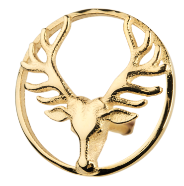 Arany fülbevaló TETRAO szarvasfej