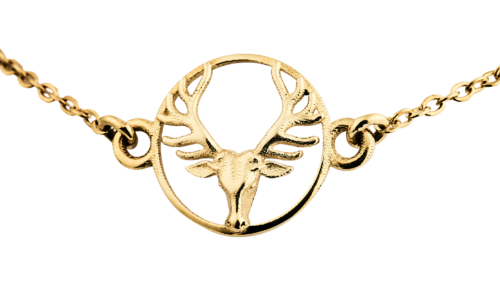 Arany karkötő TETRAO szarvasfej