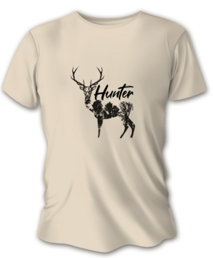 Tricou de vânătoare damă TETRAO Hunter – culoarea nisipului