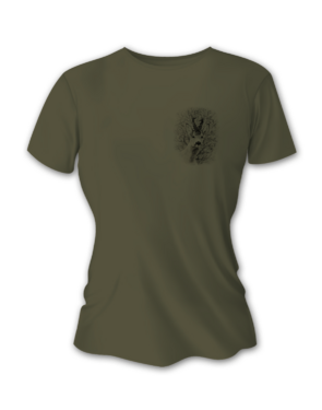 Tricou vânătoare de damă TETRAO căprior mic - verde 