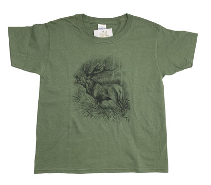 Tricou vânătoare pentru copii TETRAO cerb
