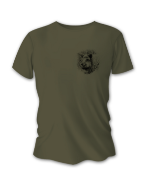 Tricou vânătoare de bărbați TETRAO mistreț mic - verde 