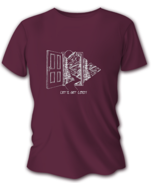 Tricou de vânătoare pentru bărbați TETRAO ușă - burgundia