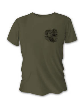 Tricou vânătoare de bărbați TETRAO cerb mic - verde 