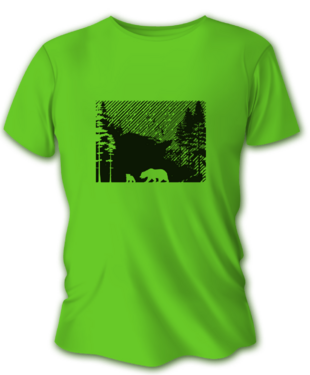 Tricou de vânătoare pentru bărbați TETRAO urși - verde deschis