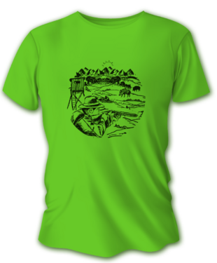 Tricou de vânătoare pentru bărbați TETRAO observator de vânătoare - verde deschis