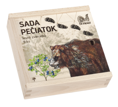 Razítka TETRAO lesní zvířátka 9ks