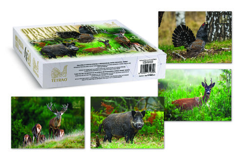 Lovecká sada puzzle TETRAO - lesní obyvatelé, 4x54 dílků