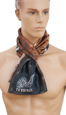 Eșarfă TETRAO puști pe un fundal maro