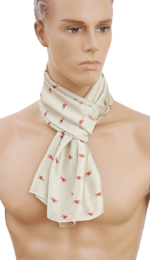 Eșarfă TETRAO cu cerbi - culoare crem