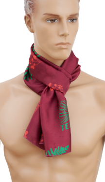 Eșarfă TETRAO model cu copaci pe un fundal violet