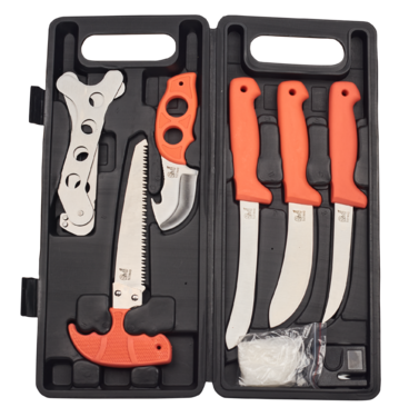 Set de cuțite pentru prelucrarea și eviscerarea vânatului TETRAO Carbonea