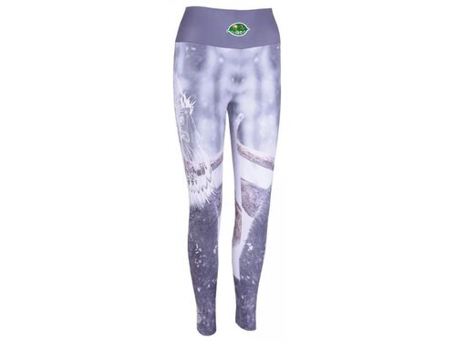 Colanți de vânătoare damă cu imprimeu cerb pe zăpadă TETRAO