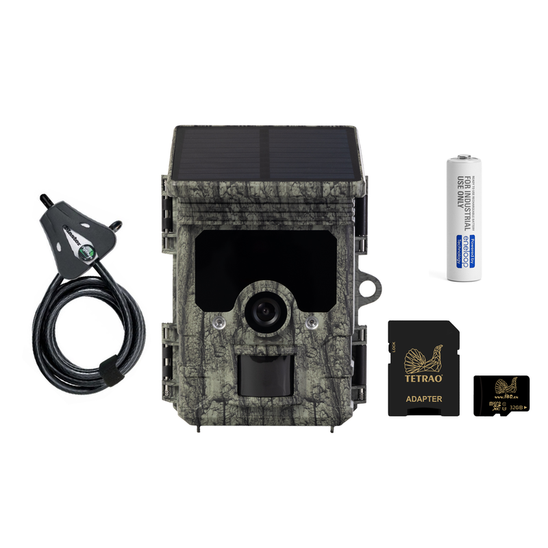Komplet fotopasce TETRAO Tyto Solar 46 Mpx, 940 nm - so solárnym panelom