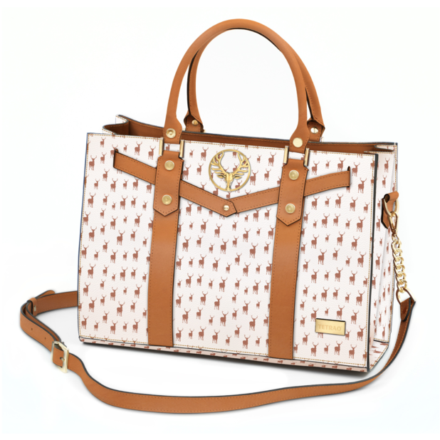 Poșetă damă de piele crossbody cu baretă de mână TETRAO Daphne