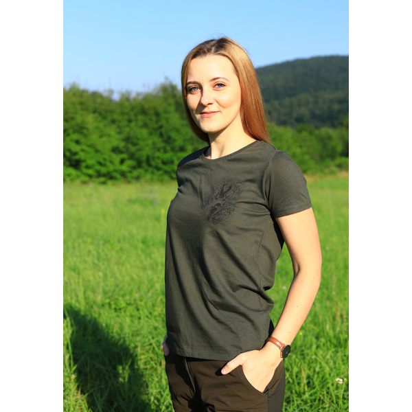 Tričko TETRAO srnec, dámske, zelené XS 3