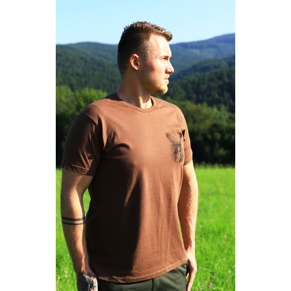 Pánske poľovnícke tričko TETRAO daniel malý - hnedé 4