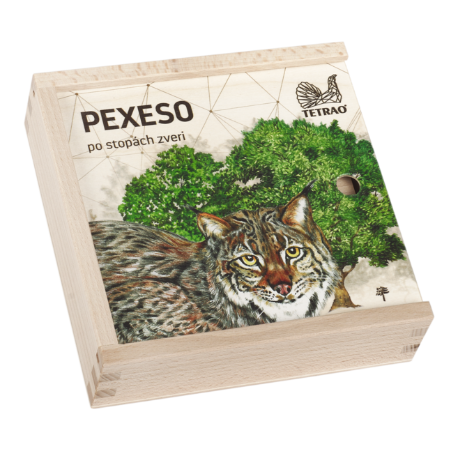 Drevené vzdelávacie pexeso TETRAO - po stopách zveri Drevené vzdelávacie pexeso TETRAO - po stopách zveri