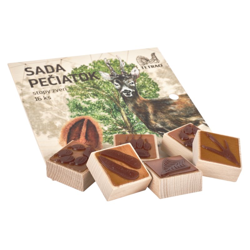 Razítka TETRAO stopy zvěře 16ks 2 Razítka TETRAO stopy zvěře 16ks 2