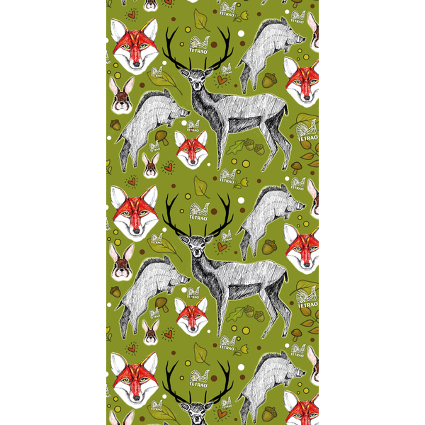 Lovecký ručník TETRAO 140x70 cm - Zelený les Lovecký ručník TETRAO 140x70 cm - Zelený les