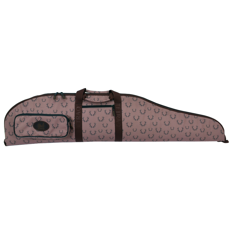 Husă pentru armă TETRAO Old England 128 cm - maro închis cu coarne