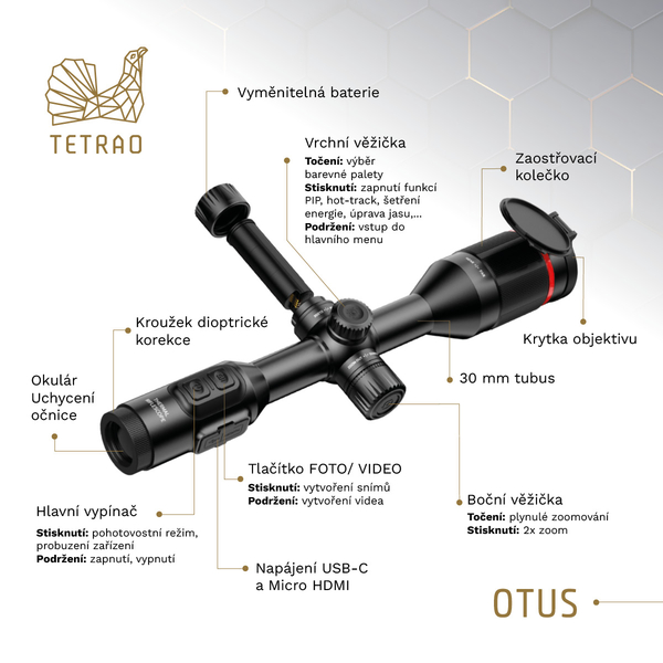 Hőkamera céltávcső TETRAO OTUS 425x 50 Hz – észlelési távolság 1700 m 10 Hőkamera céltávcső TETRAO OTUS 425x 50 Hz – észlelési távolság 1700 m 10
