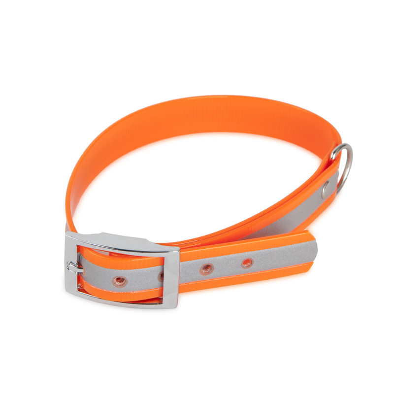 Reflexný obojok TETRAO Biothane oranžový 70 cm