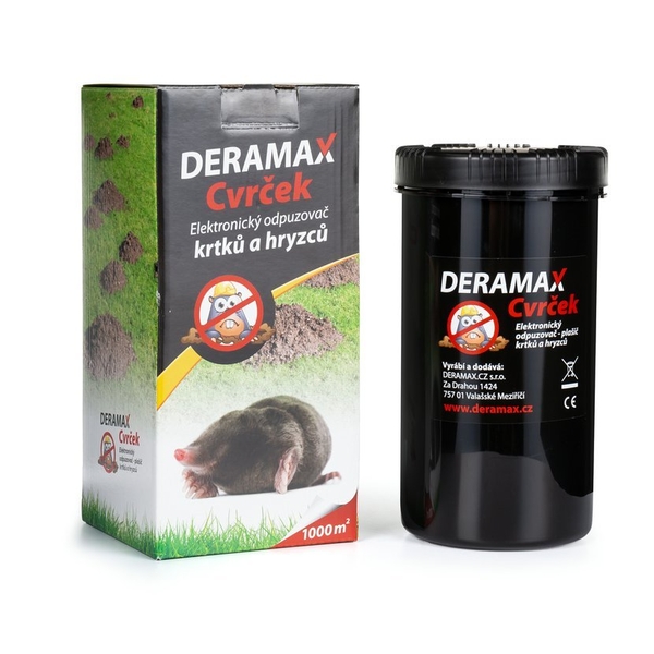 Deramax ultrazvukový odpudzovač krtkov, hadov a hrabošov 4 Deramax ultrazvukový odpudzovač krtkov, hadov a hrabošov 4