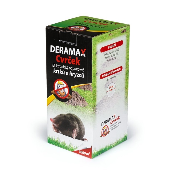 Deramax ultrazvukový odpudzovač krtkov, hadov a hrabošov 3 Deramax ultrazvukový odpudzovač krtkov, hadov a hrabošov 3